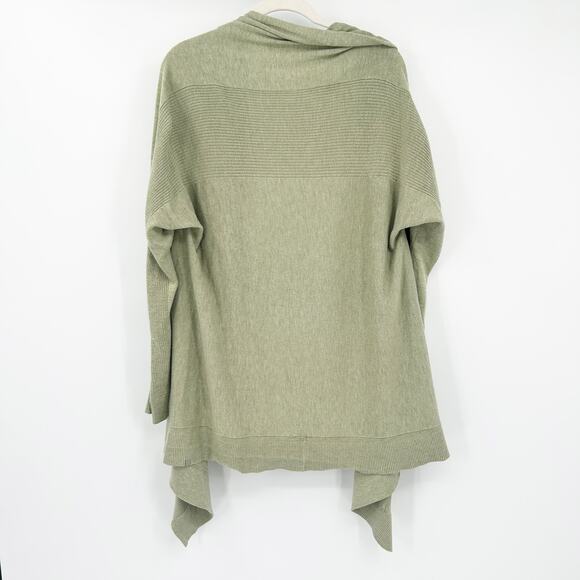 Lululemon Womens Cashmere Cashlu Knit Wrap Cardigan Heathered Rosemary Green M/L - Picture 7 of 7